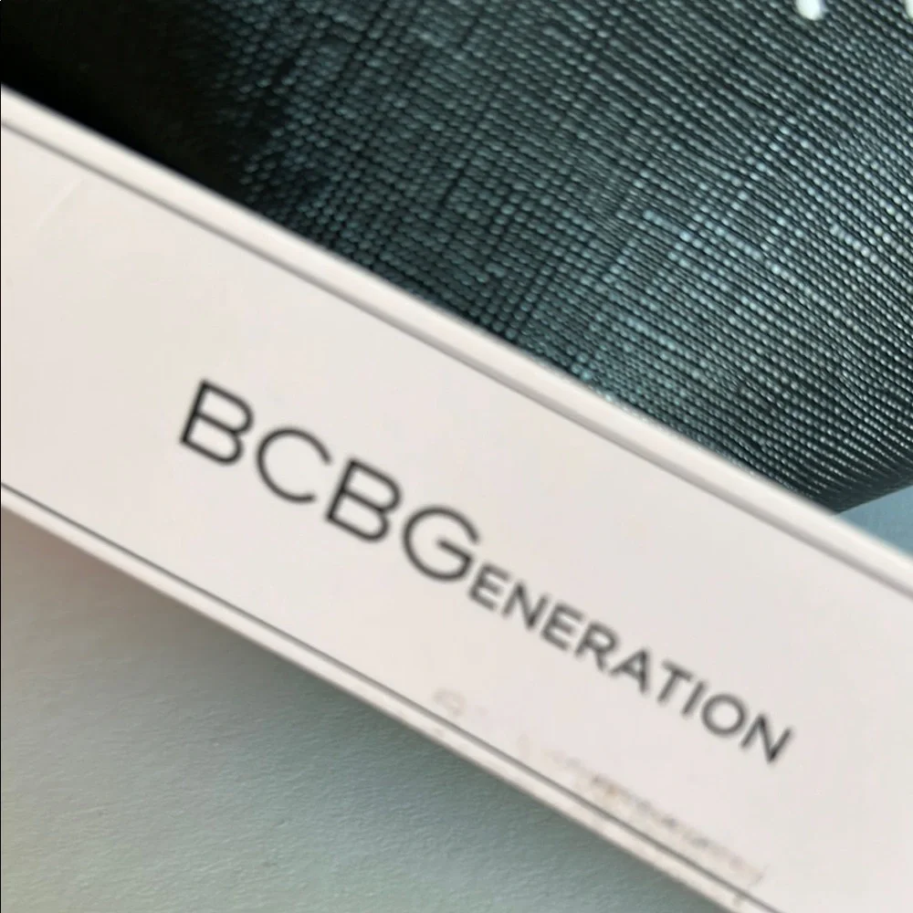 BCBGeneration Black Cosmetic Bag with Playful Text